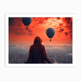 Hot Air Balloons In The Sky Art Print