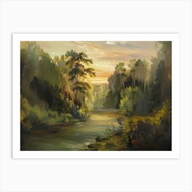 Sunset In The Forest 7 Art Print