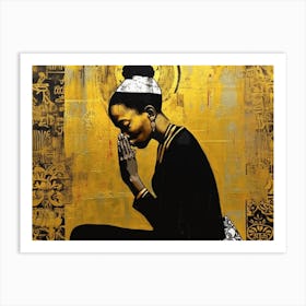 Black Woman Praying Art Print