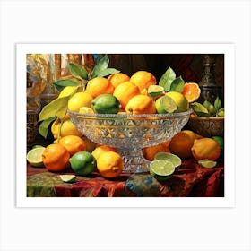 Bowl Of Oranges Art Print