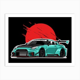 R35 Libery Walk Cyan Art Print