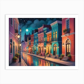 Night In The City Art Print