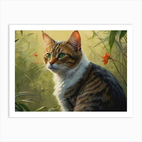 Cat In The Jungle Art Print