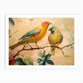 Birds On A Branch 3 Art Print