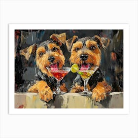 Terriers At The Bar 1 Art Print