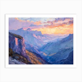 Western Sunset Landscapes Sierra Nevada 1 Art Print