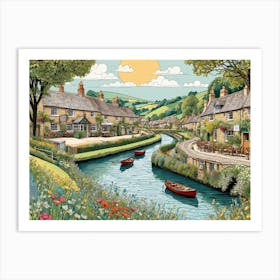 Cotswold Village Art Print