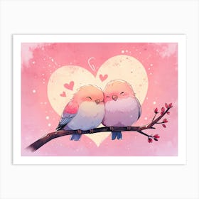 Birds On A Branch 5 Art Print