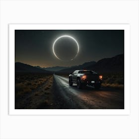 Eclipse In The Desert Art Print