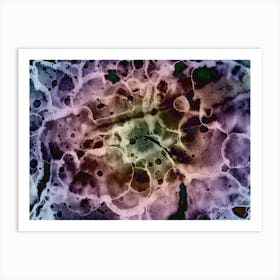 Watercolor Abstraction Purple Splashes Art Print