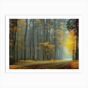 Autumn Road 4 Art Print