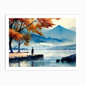 Autumn Landscape Painting Art Print