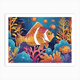 Clown Fish Art Print