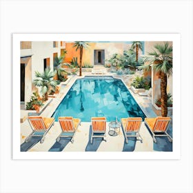 Summer Pool Delight 1 Art Print