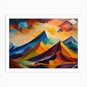 Abstract Mountains 1 Art Print