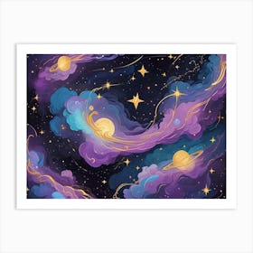 Galaxy Background 1 Art Print