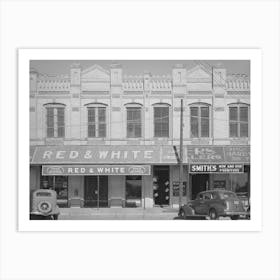 Detail Of Business Buildings, Gonzales, Texas By Russell Lee Art Print