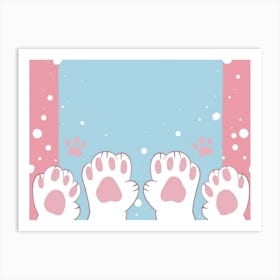 Paws Of Cats Art Print