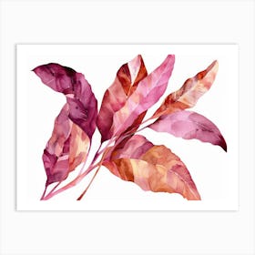 Watercolor Leaves 14 Art Print