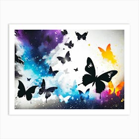 Butterflies In The Sky 23 Art Print