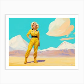 Yellow Desert Pilot Art Print