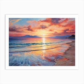 Sunset On The Beach Art Print