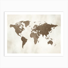 World Map No 7 Art Print