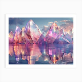 Icebergs Art Print