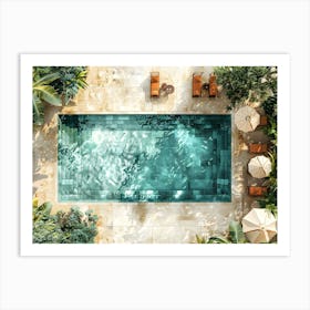 Malibu Dream Pool 1 Art Print