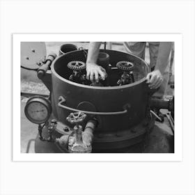 Untitled Photo, Possibly Related To Opening The Valves In A Tank Car Containing Gas, Seminole, Oklahoma Art Print