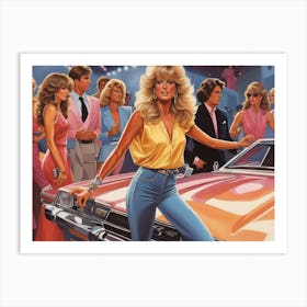 80s Decade, Farrah Fawcett Art Print