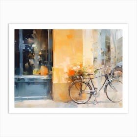 Bicycle In Front Of A Shop Art Print