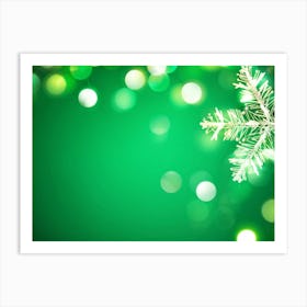 Decorative Spot Green Illumination Holiday Bright Snowflake Highlight Festive High Coloured (32) Art Print