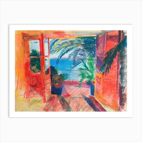 Saint Tropez From The Window View Painting 1 Art Print