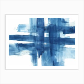 Abstract Blue Canvas Print Art Print