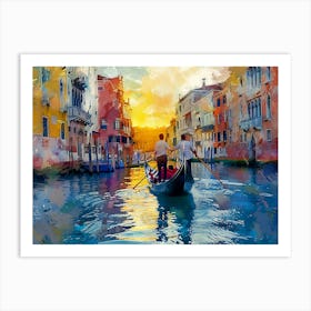 Venice At Sunset Art Print