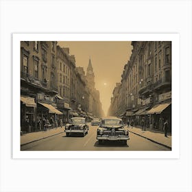 Old Street Scene Art Print