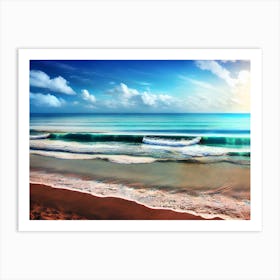 Sunset At The Beach 18 Art Print