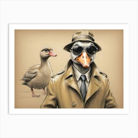 Detective Goose Art Print