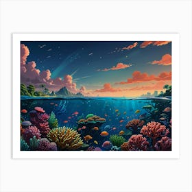 Underwater Coral Reef Art Print