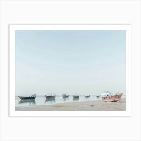 Fishing Boats On The Beach Art Print