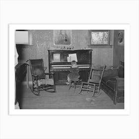 Living Room In Farm Home Of John Frost, Part Owner Of 135 Acres Of Semi Marginal Land In Tehama County Art Print