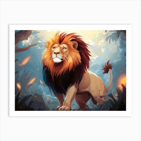 Fantasy Illustration Of A Wild Animal Tiger 3 Art Print