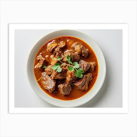 Beef Curry In A White Bowl Art Print