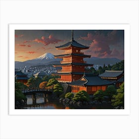 Kyoto City 1  Art Print