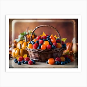 Basket Of Berries 1 Art Print