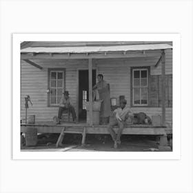 Rear Porch Of Old Cabin Of Fsa (Farm Security Administration) Client, Southeast Missouri Farms By Russell Art Print