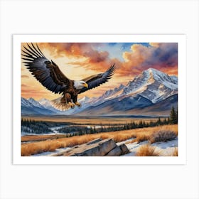 The Apex of Grace and Power Bald Eagle Art Print