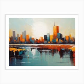 Abstract Cityscape painting 7 Art Print