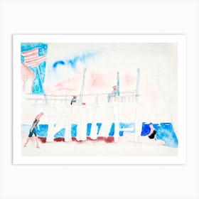 Pier With Four Figures, Charles Demuth Art Print